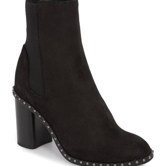 Rag and Bone Chelsea Boot Bootie Romi Black Suede High Heel 38.5 Size 8 - Picture 8 of 9
